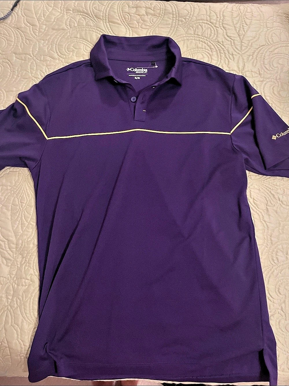 Columbia Men's Purple Polo Size Medium Like New